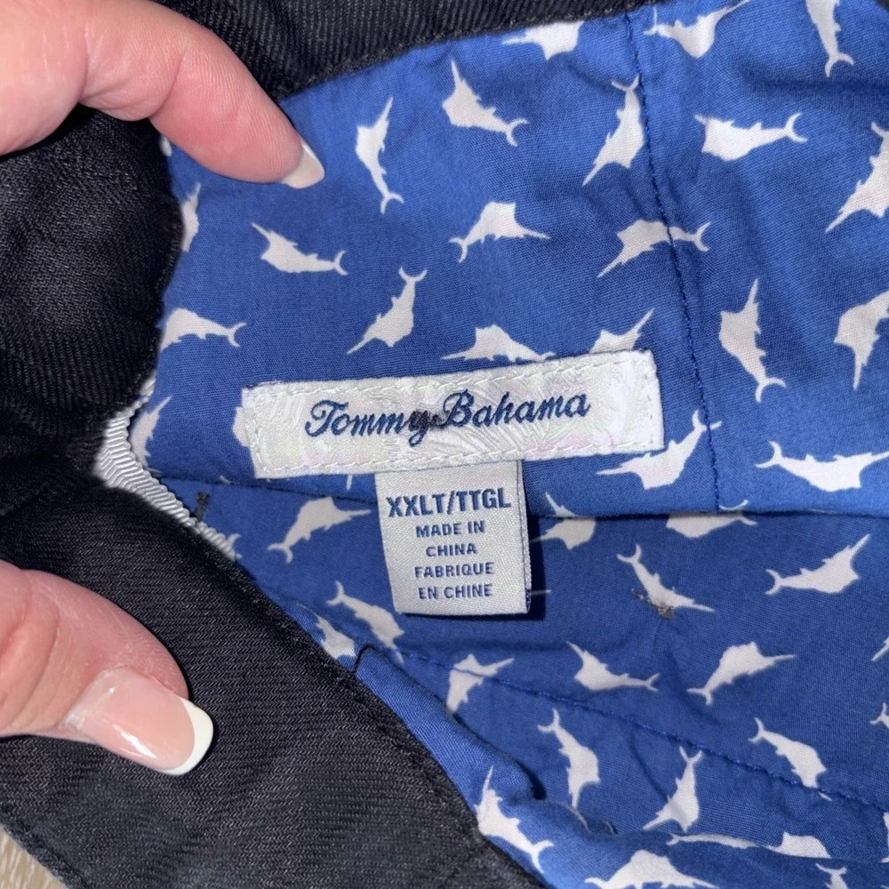 Tommy Bahama Men's Beach Coast Stretch Linen/Cotton Pants XXLT Resort Wear Black